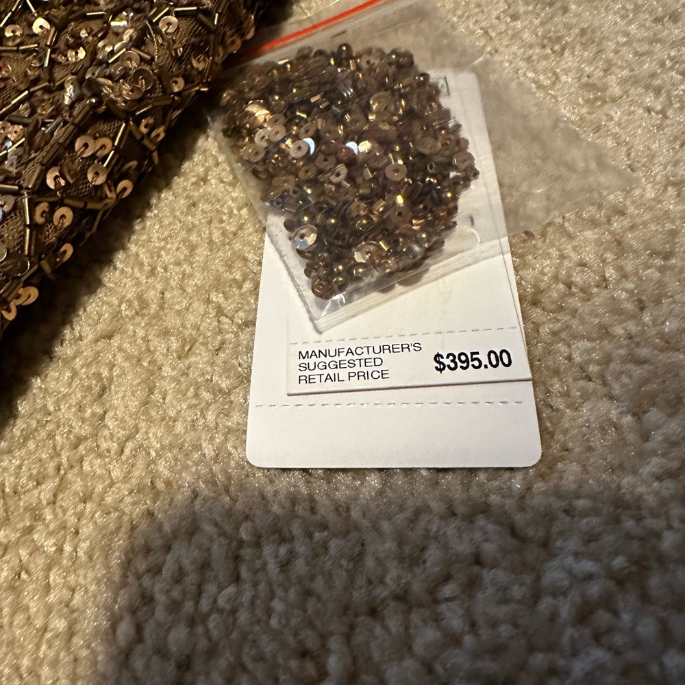Liv Foster antique copper sequin plunge dress - Picture 4 of 5